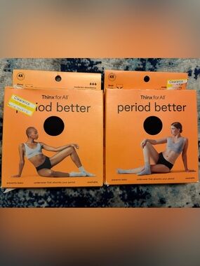 Thinx For All Women's Brief & Bikini Period Underwear Moderate Absorbency Sz 4X